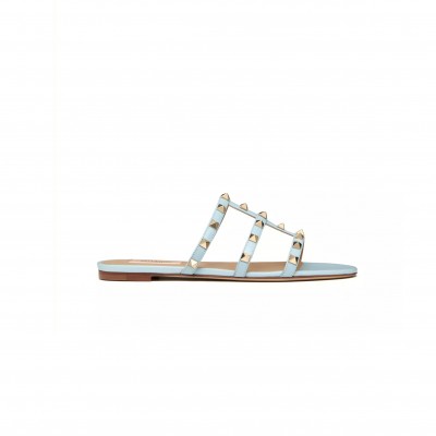 VALENTINO ROCKSTUD FLAT SLIDE SANDAL 5W2S0C49VOD_ZJ4